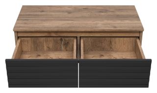 Консоль подвесная под раковину Brevita Dakota DAK-009080-19-022Я 80см дуб Галифакс олово/чёрный